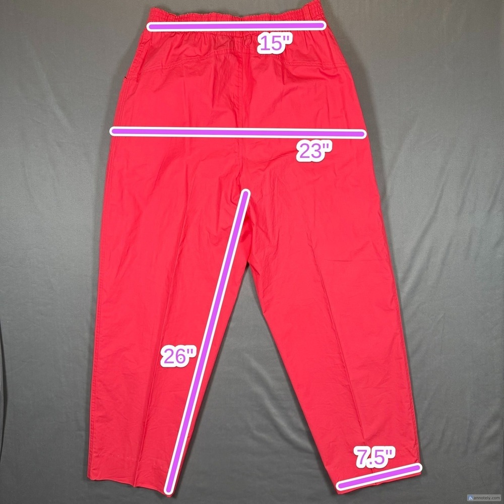 Liz Claiborne Vintage Womens M/L Coral Pink Cotton 2pc Jacket Pants Set Casual - Picture 2 of 16